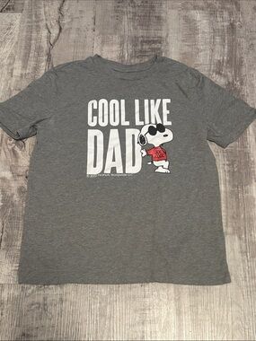 Youth Peanuts "Cool Like Dad" Snoopy Graphic Tee - Gray
